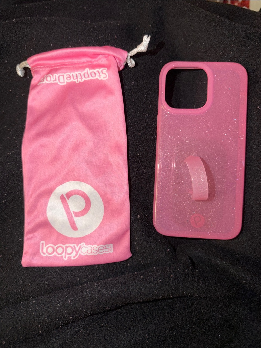 Loopy Case Pink Glitter Phone Case